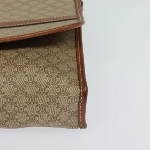 Authentic CELINE Macadam Canvas Shoulder Bag Beige - Picture 7 of 16